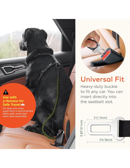 Cinturón de Seguridad para Perros ARCA PET Verde Militar