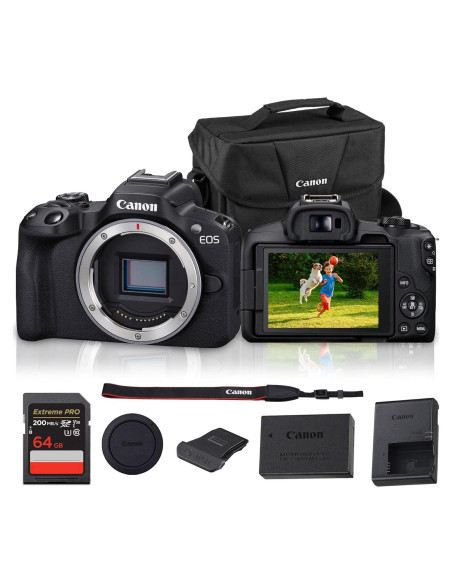 Cámara Sin Espejo Canon EOS R50 24.2MP 4K + Bolsa + 64GB