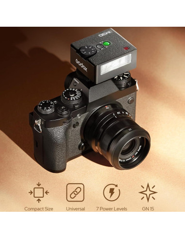 Flash Godox iM30 Mini - GN 15, 7 Niveles de Potencia