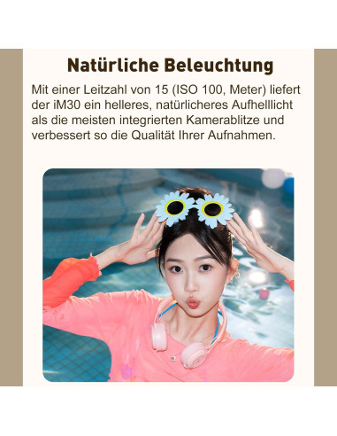 Flash Godox iM30 Mini - GN 15, 7 Niveles de Potencia