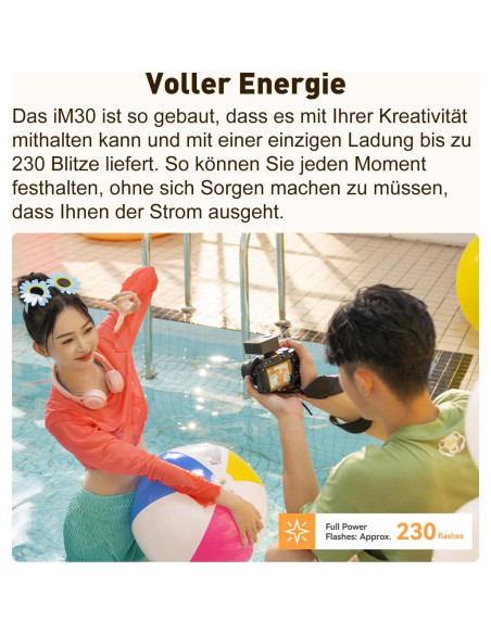 Flash Godox iM30 Mini - GN 15, 7 Niveles de Potencia