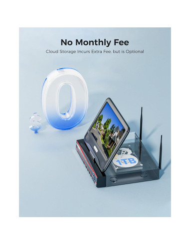 Sistema de Cámara de Seguridad Hiseeu 4K 16CH 1TB 5MP