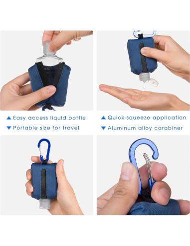 Soporte Portátil para Desinfectante de Manos Loci 60ML Azul