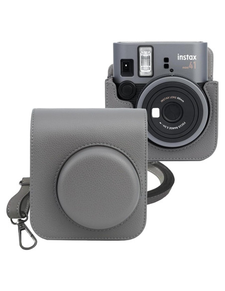 Funda Protectora para Cámara Fujifilm Instax Mini 41 - Cuero PU Gris