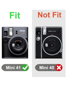 Funda Protectora para Cámara Fujifilm Instax Mini 41 - Cuero PU Gris 2