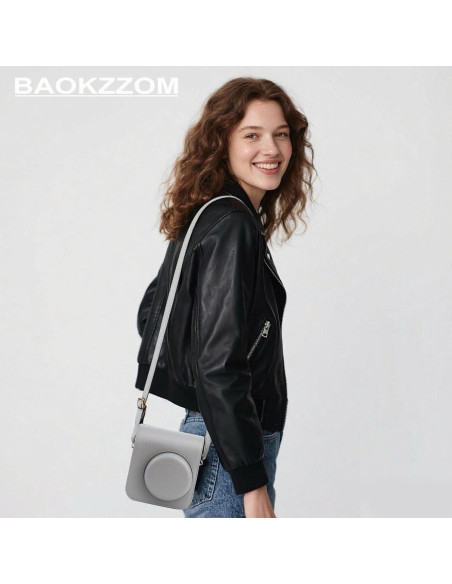 Funda Protectora para Cámara Fujifilm Instax Mini 41 - Cuero PU Gris