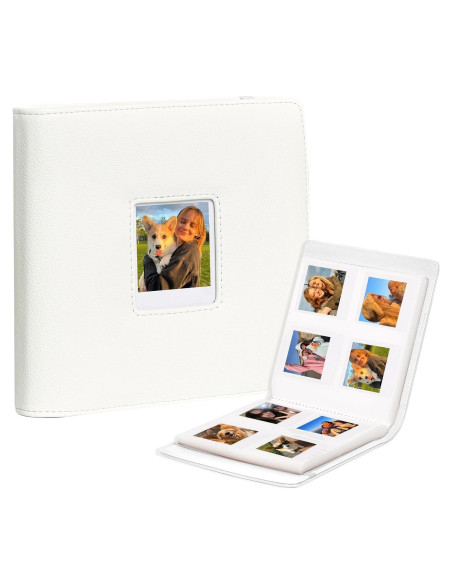 Álbum de Fotos WOGOZAN 288 Bolsillos para Polaroid Go Blanco