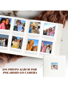 Álbum de Fotos WOGOZAN 288 Bolsillos para Polaroid Go Blanco 2