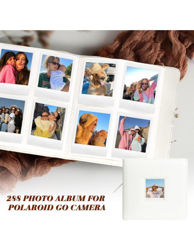 Álbum de Fotos WOGOZAN 288 Bolsillos para Polaroid Go Blanco