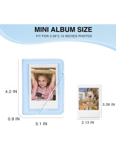 Álbum de Fotos Polaroid CAIYOULE 28 Bolsillos Azul 2