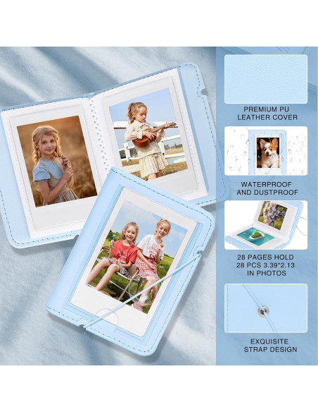 Álbum de Fotos Polaroid CAIYOULE 28 Bolsillos Azul