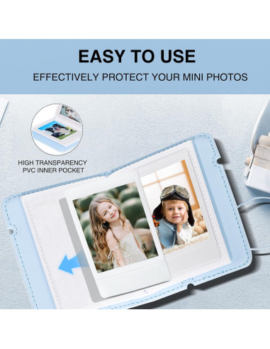 Álbum de Fotos Polaroid CAIYOULE 28 Bolsillos Azul