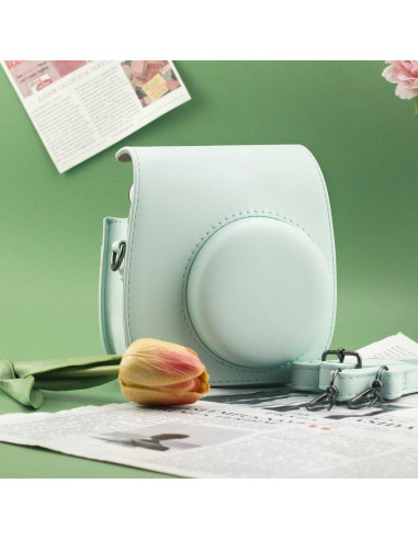 Funda Protectora Frankmate para Fujifilm Instax Mini 12 11 9 8 Verde Claro