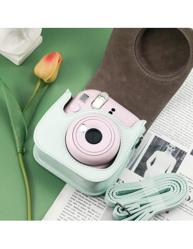 Funda Protectora Frankmate para Fujifilm Instax Mini 12 11 9 8 Verde Claro