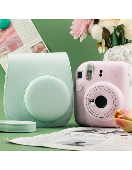 Funda Protectora Frankmate para Fujifilm Instax Mini 12 11 9 8 Verde Claro
