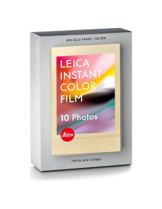 Película Instantánea Color Leica Instax Mini 10 Exposiciones Marco Dorado