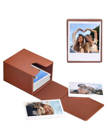 Funda para Fotos Instantáneas WOGOZAN Marrón - 50+ Películas
