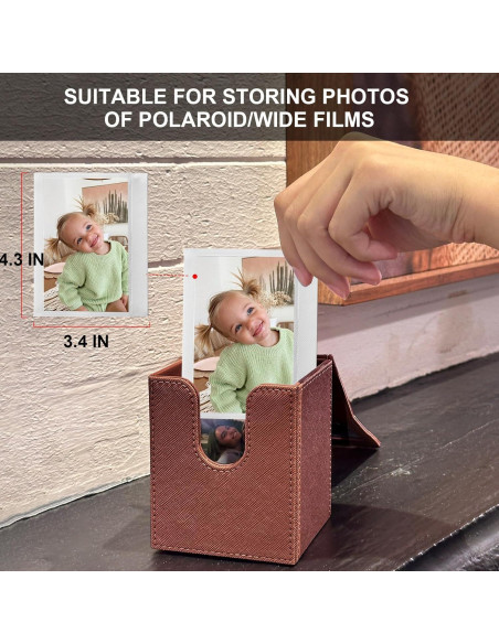 Funda para Fotos Instantáneas WOGOZAN Marrón - 50+ Películas
