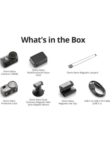 Cámara de Vlogging DJI Osmo Nano 4K 128GB - Sensor 1/1.3"