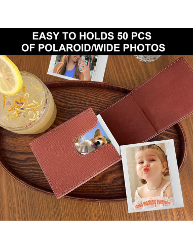 Funda para Fotos Instantáneas WOGOZAN Marrón - 50+ Películas