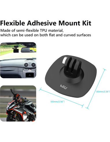 Conjunto de Montaje Vertical HSU para GoPro y Cámaras de Acción