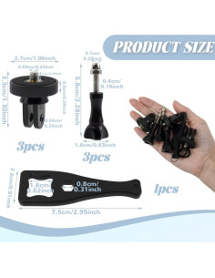 Adaptador de trípode de aluminio Dedoda 6 piezas 1/4"-20 2