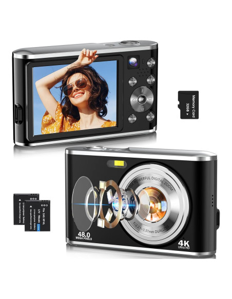 Cámara Digital 4K HICSHON DC306 48MP Autofocus Zoom 16X