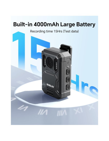 Cámara Corporal BOBLOV KJ23Pro 256GB con Visión Nocturna