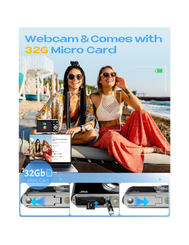 Cámara Digital 4K HICSHON DC306 48MP Autofocus Zoom 16X