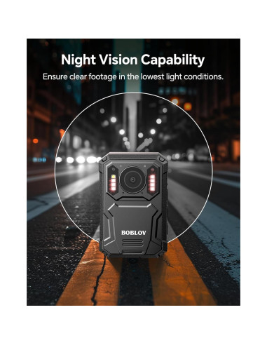 Cámara Corporal BOBLOV KJ23Pro 256GB con Visión Nocturna