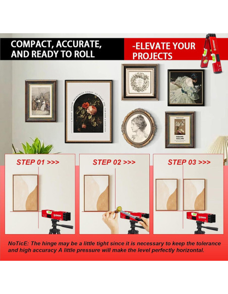 Nivel Magnético Plegable RONGPRO 50.8 cm con Láser 9.14 m