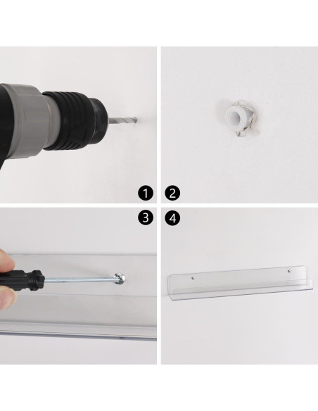 Estantes Flotantes Acrílicos Tbestmax 8 Piezas 30.48 cm