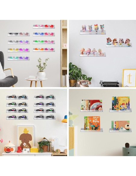 Estantes Flotantes Acrílicos Tbestmax 8 Piezas 30.48 cm