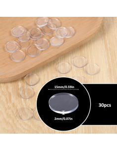 30 Almohadillas Antideslizantes de Vidrio EupHHonycs 1.5cm 2