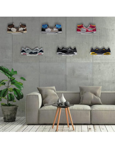 Estante Flotante para Zapatos Youeon - 8 Piezas Acrílico 20x7.6 cm 2