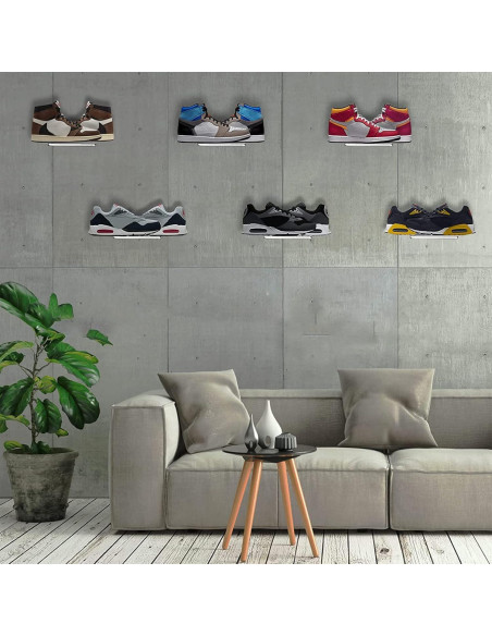 Estante Flotante para Zapatos Youeon - 8 Piezas Acrílico 20x7.6 cm