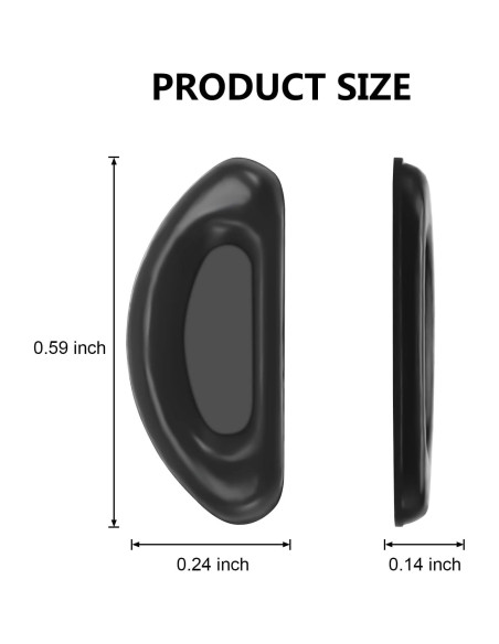 20 Pares Almohadillas de Nariz Silicona Antideslizantes YR