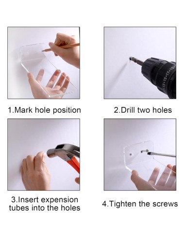 Estante Flotante para Zapatos Youeon - 8 Piezas Acrílico 20x7.6 cm