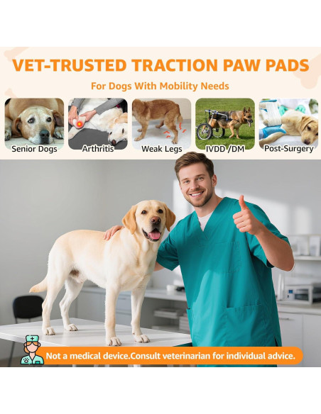 Protectores de patas de perro Loobani XXL - Almohadillas antideslizantes