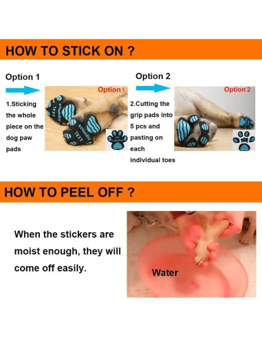 Almohadillas antideslizantes para patas de perro Aqumax XXL 24 PZS