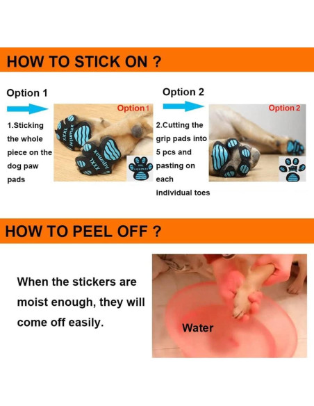 Almohadillas antideslizantes para patas de perro Aqumax XXL 24 PZS