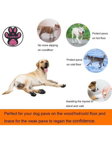 Almohadillas antideslizantes para patas de perro Aqumax XXL 24 PZS