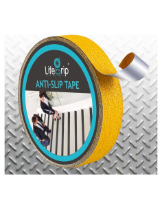 Cinta Antideslizante LifeGrip Amarilla 2.54 cm x 18.29 m
