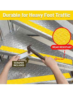 Cinta Antideslizante LifeGrip Amarilla 2.54 cm x 18.29 m 2