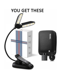 Luz de Libro LED Vekkia 14 con Cargador y Funda de Viaje 2