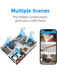 Detector de Humo con Cámara Oculta LIZVIE 1080P WiFi 2.4G 2