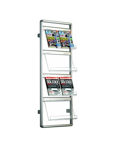 Soporte de Folletos M&T Displays Acrílico Transparente 4 Niveles