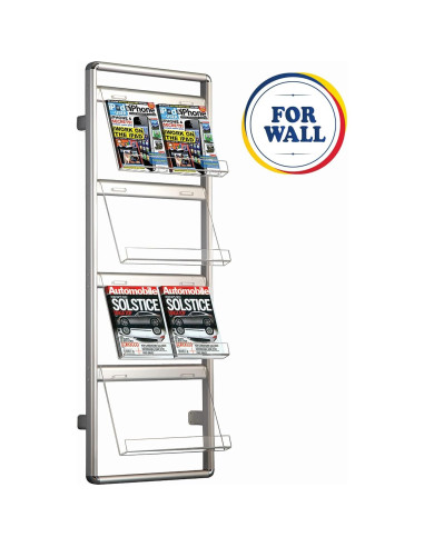 Soporte de Folletos M&T Displays Acrílico Transparente 4 Niveles