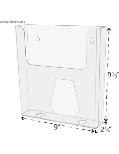 Soporte de Literatura Acrílico Transparente 4 Unidades 21.6x22.9 cm 2