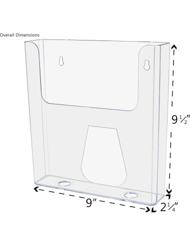 Soporte de Literatura Acrílico Transparente 4 Unidades 21.6x22.9 cm